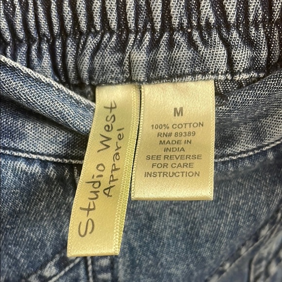 Women’s Denim Maxi A-Line Skirt - Picture 3 of 3